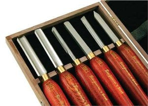 PSI Woodworking LCAN6S 6 Piece HSS Standard Chisel Anniversary Lathe Chisel Set