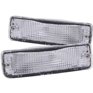 Anzo USA 511019 Toyota Chrome Clear w/Amber Reflectors Bumper Light Assembly - (Sold in Pairs)