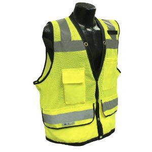 Radians SV59-2ZGD-M Class 2 Heavy Duty Surveyor Safety Vest, Green Mesh Solid, Medium