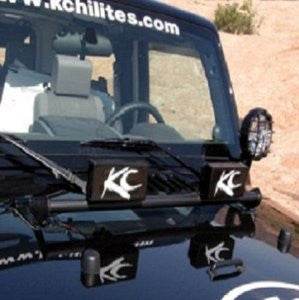 KC HiLiTES 7409 2007-2013 Jeep Wrangler JK Hood Mount 2-Tab Light Bar